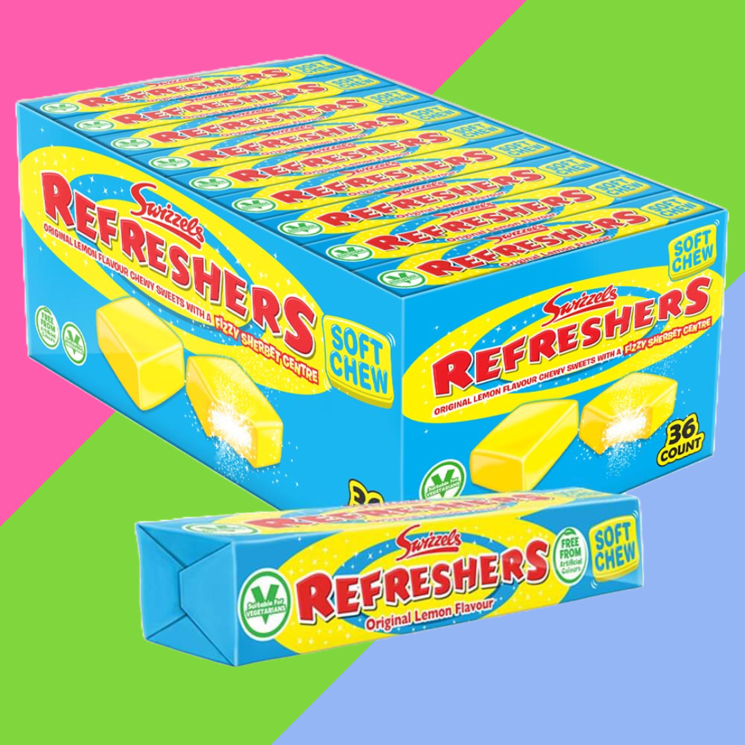 Swizzels Refreshers Chews Lemon Stick Packs 36x43g