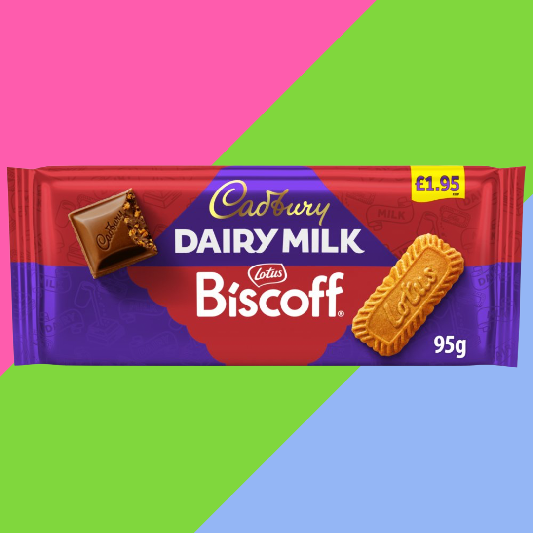 Cadbury Dairy Milk With Lotus Biscoff Chocolate Bar 21x95g £1.95 PMP