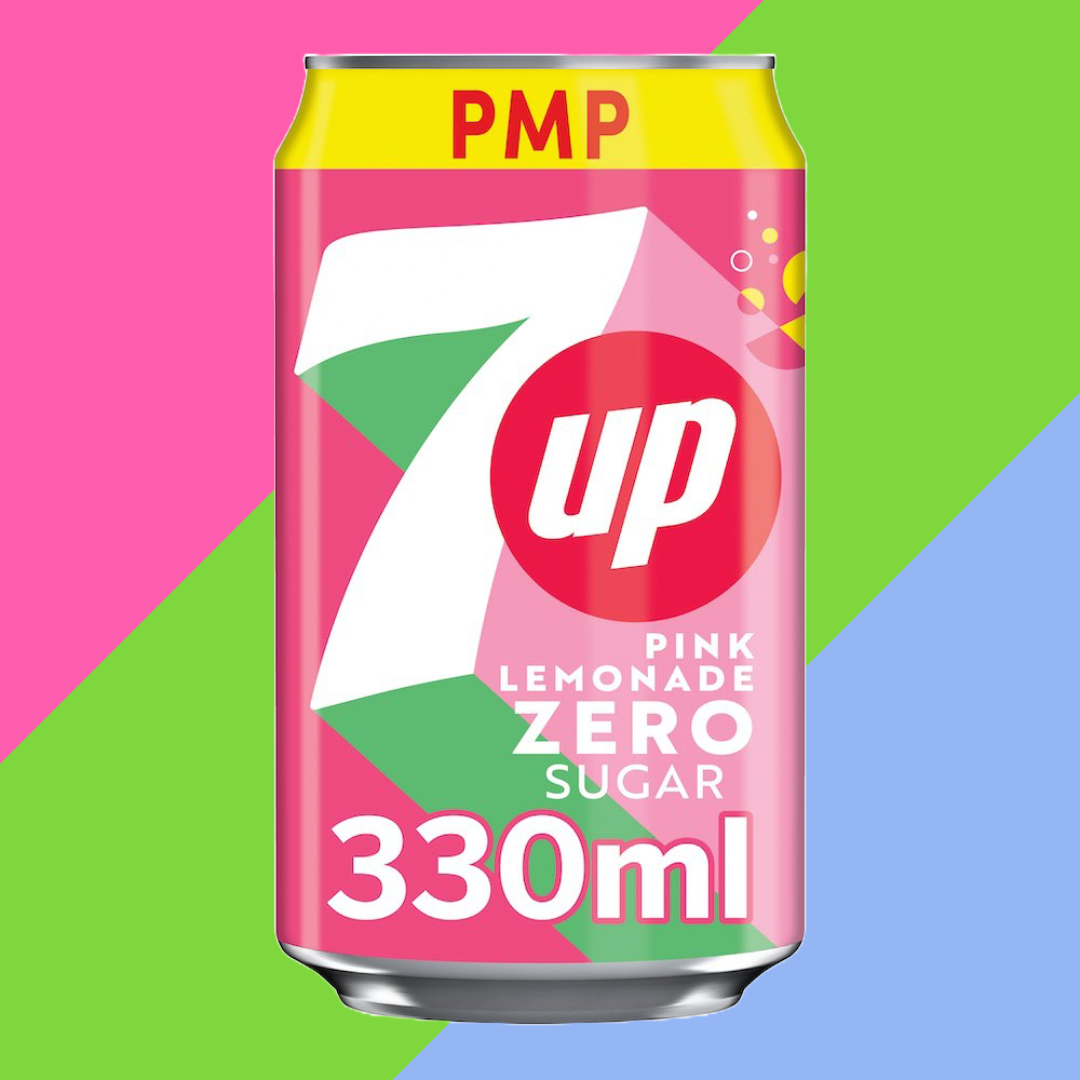 7Up Pink Zero Lemonade PMP Can 24x330ml