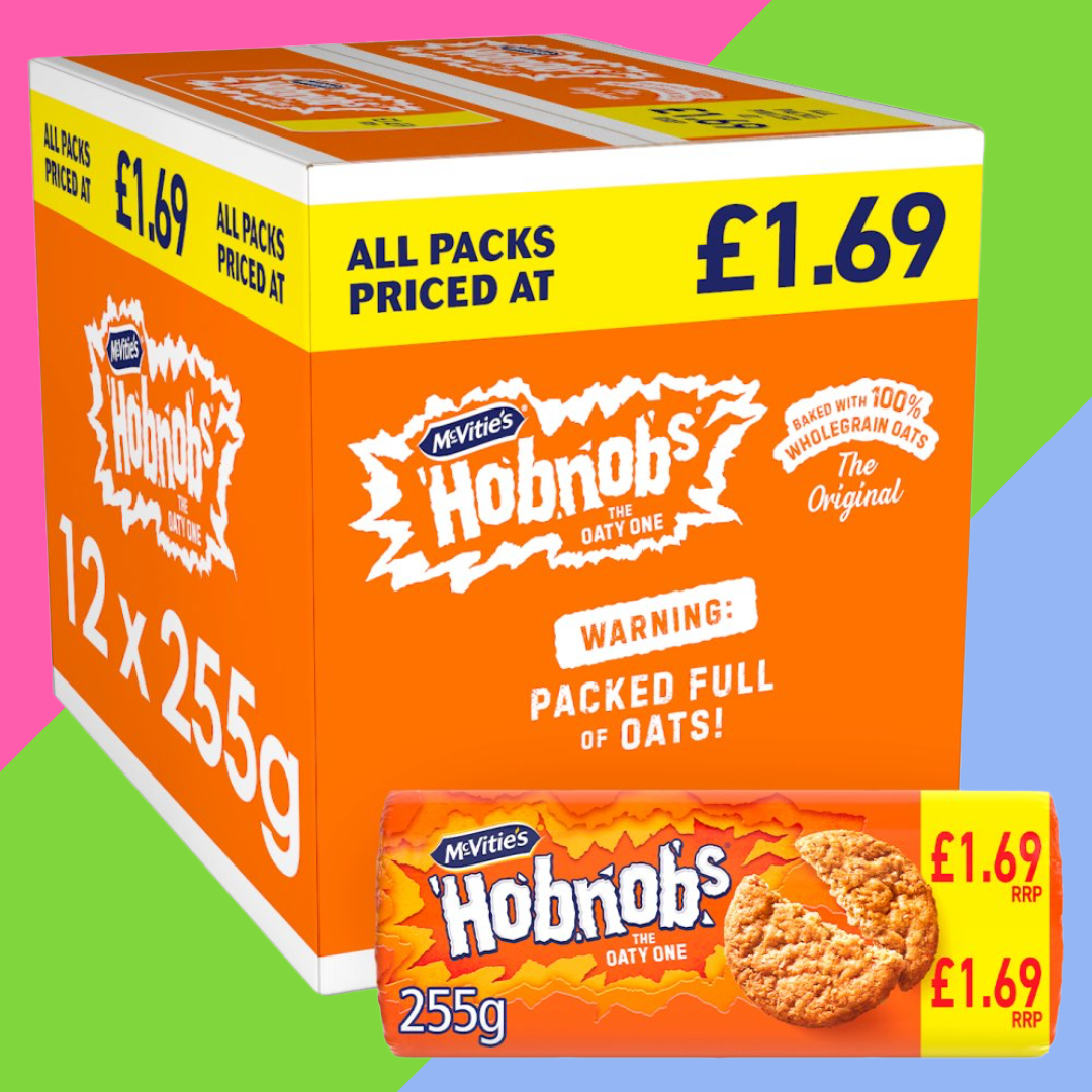 McVitie's Hobnobs Biscuits - The Oaty One 12x255g
