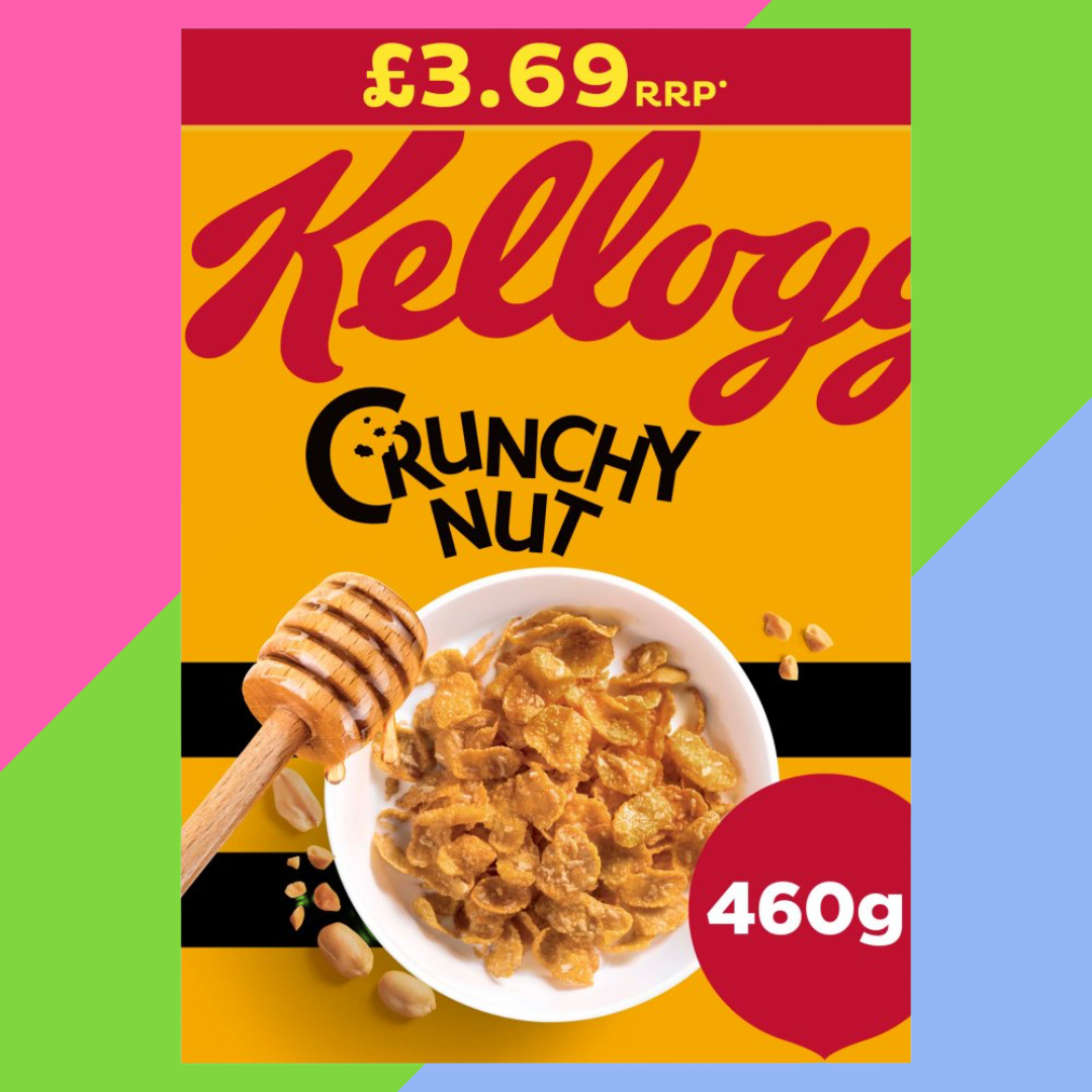 Kellogg's Crunchy Nut Breakfast Cereal 9x460g Boxes