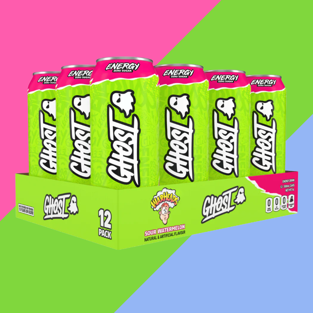Ghost Energy x Warheads Sour Watermelon Energy Drink 12x500ml