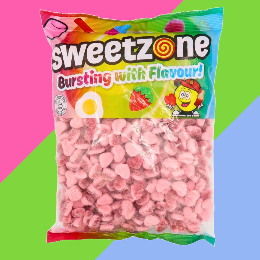 Sweetzone Fizzy Strawberry Hearts 1kg