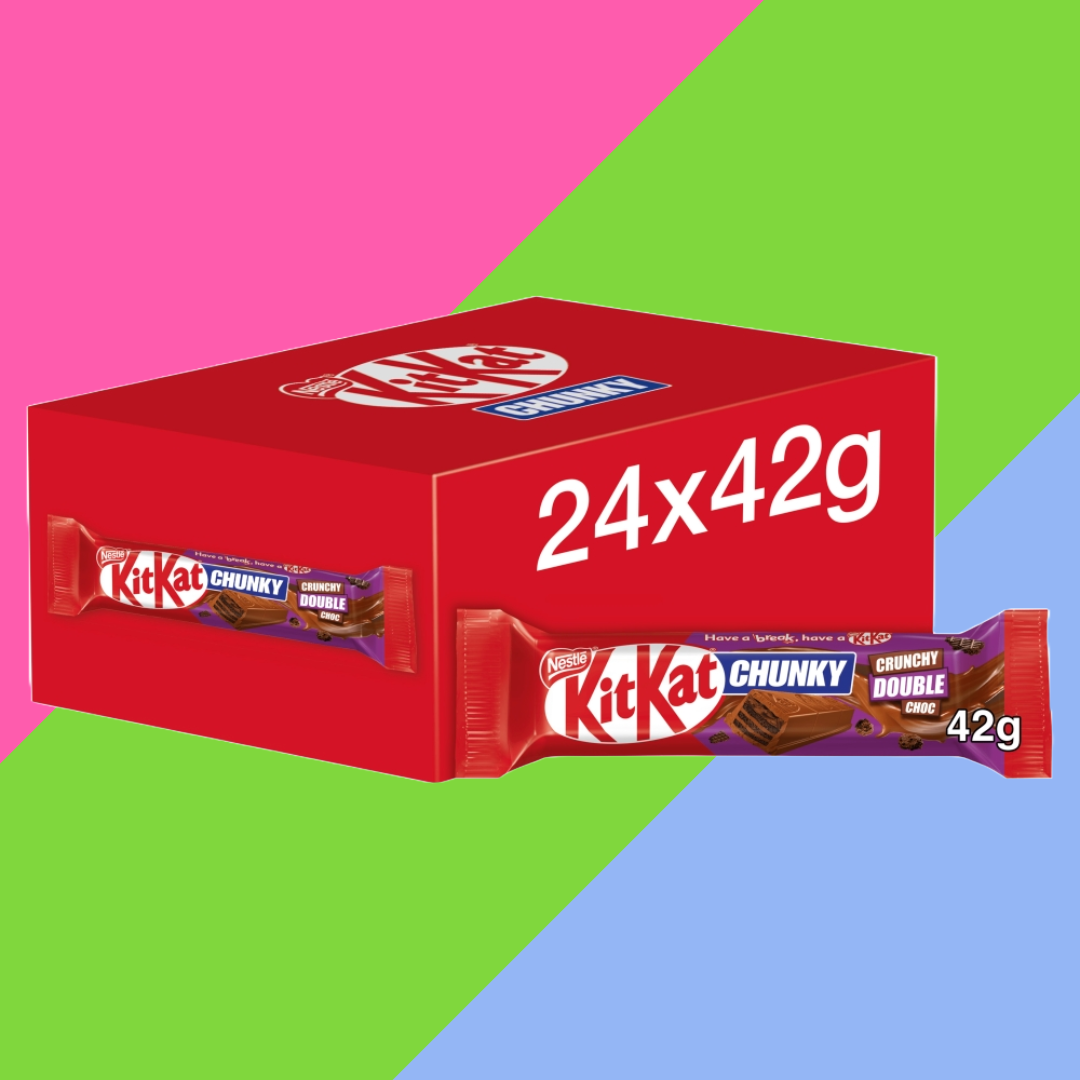 KitKat Chunky Crunchy Double Chocolate Bar 24x42g
