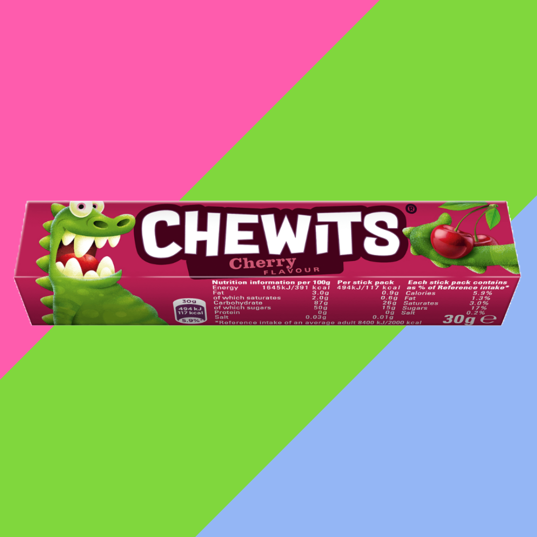 Chewits Cherry Flavour Stick Pack 40x30g