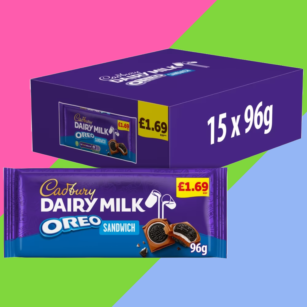 Cadbury Dairy Milk Oreo Sandwich Chocolate Bar 15x96g £1.69 PMP