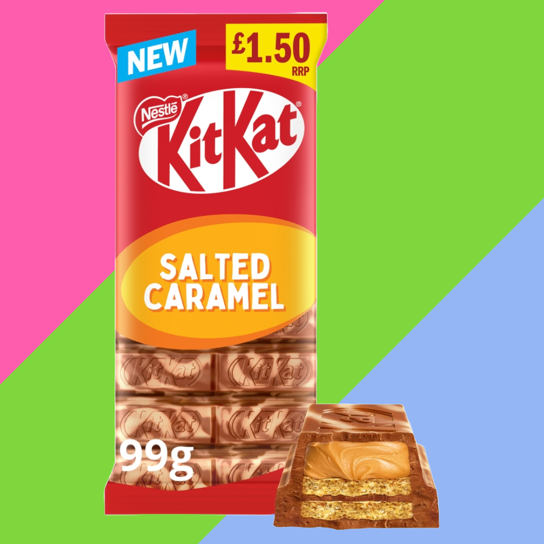 KitKat Salted Caramel Chocolate Sharing Bar 15x99g PMP £1.50