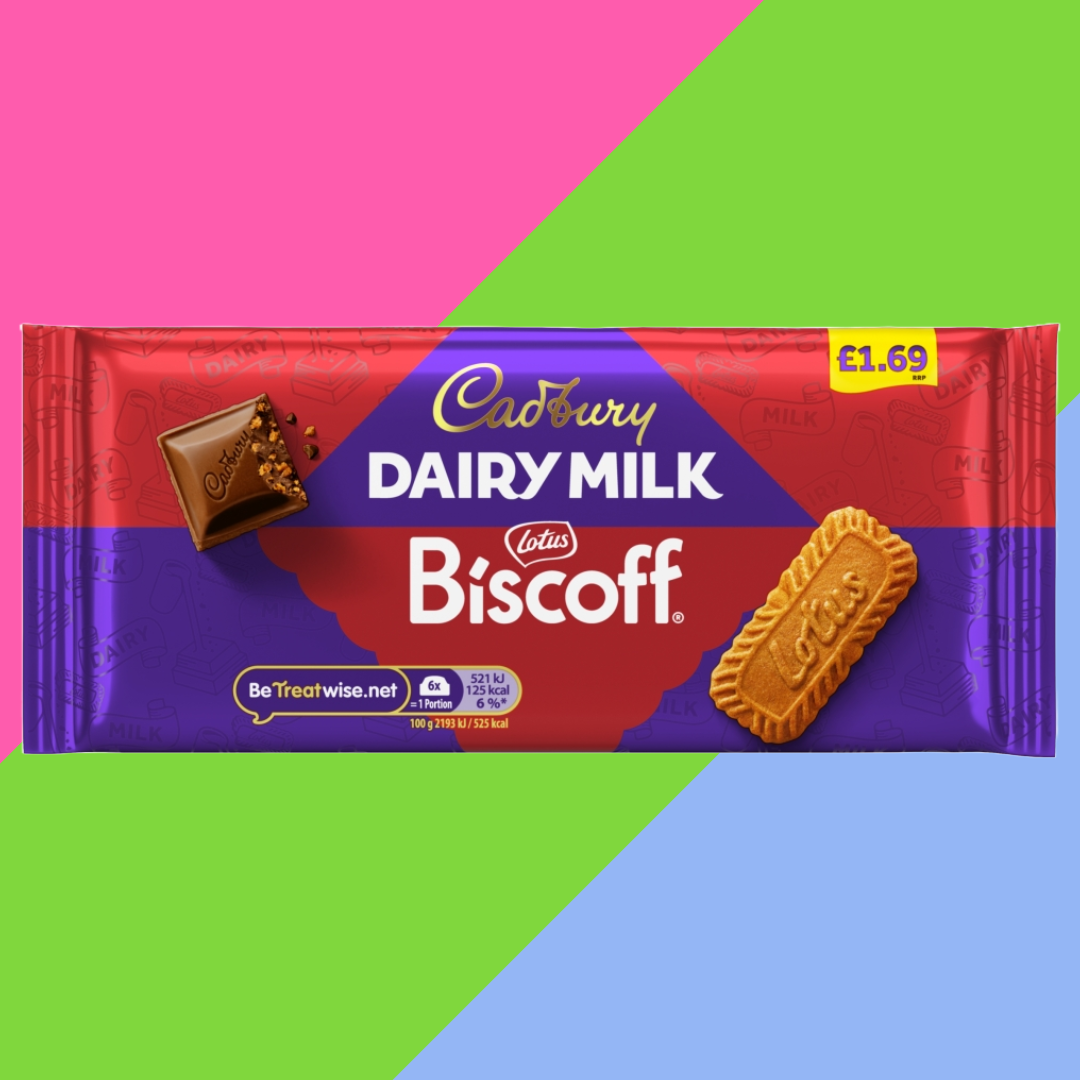 Cadbury Dairy Milk With Lotus Biscoff Chocolate Bar 21x95g £1.69 PMP