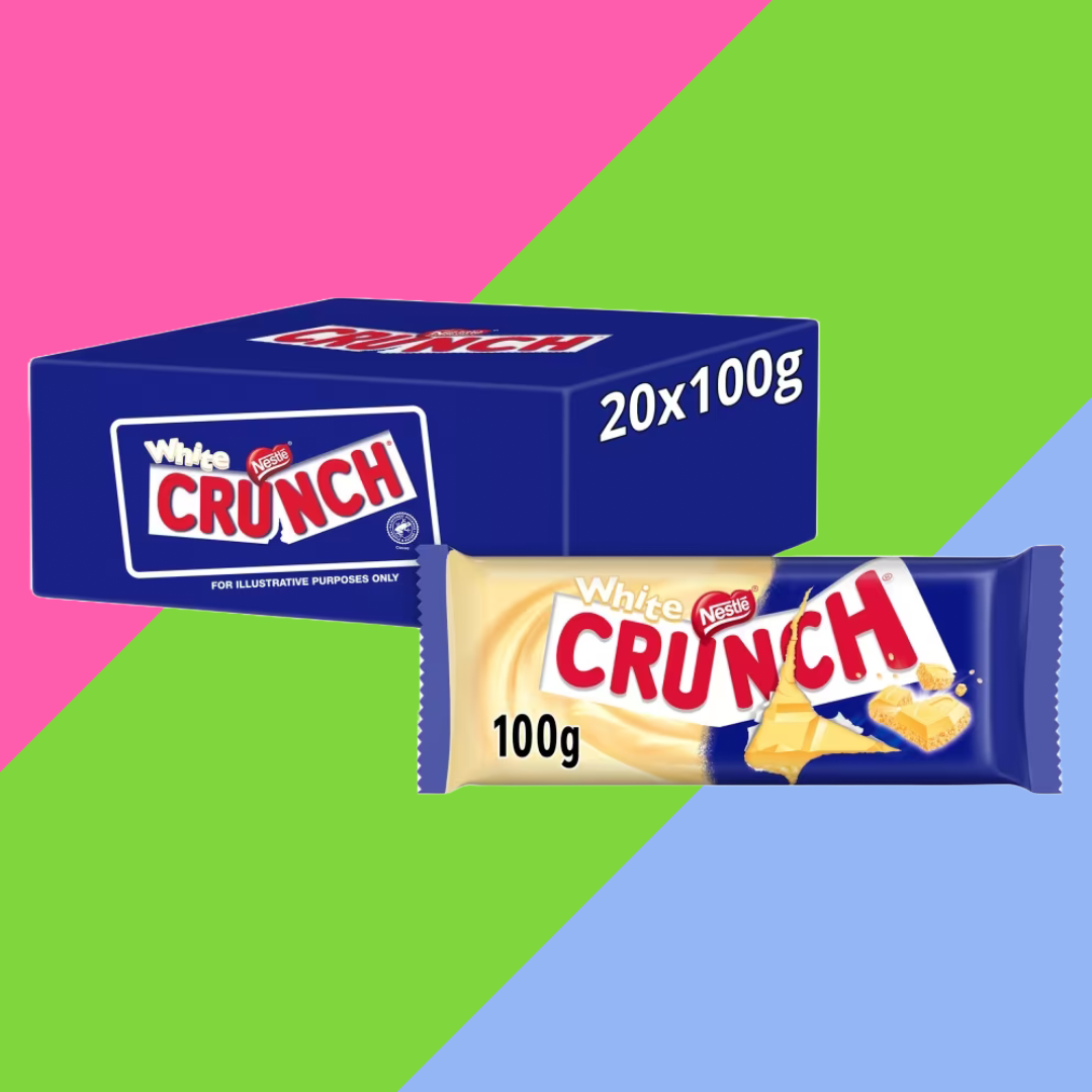 Crunch White Chocolate Sharing Bar 20x100g