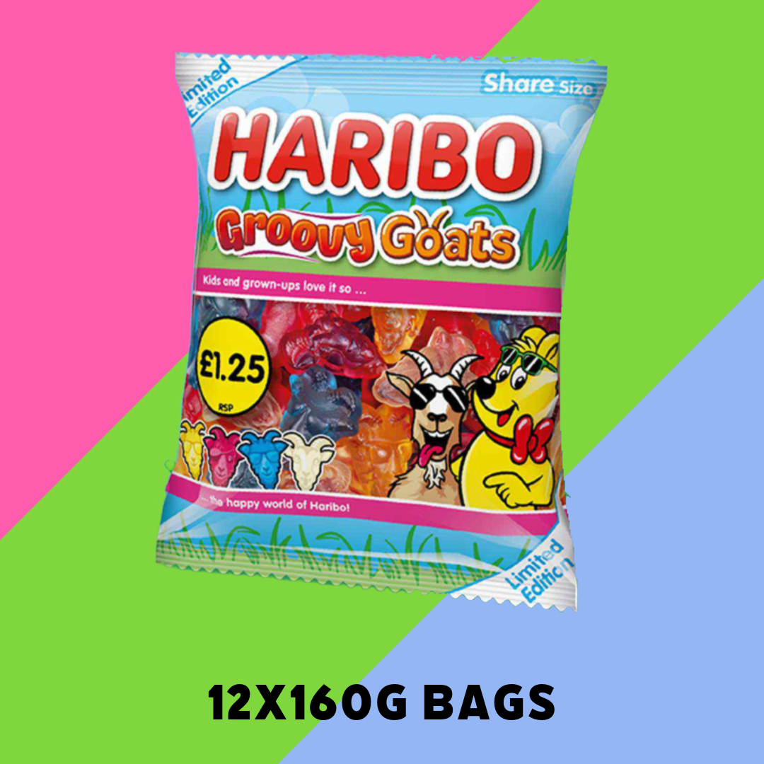 NEW LIMITED EDITION Haribo Groovy Goats 12x160g