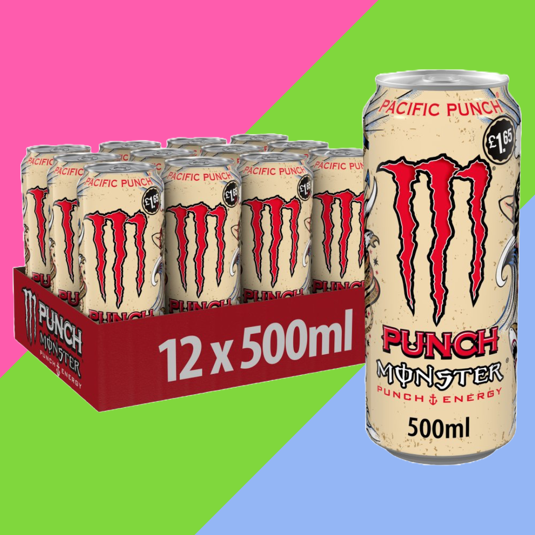 Monster Energy Drink Pacific Punch 12 x 500ml PM £1.65