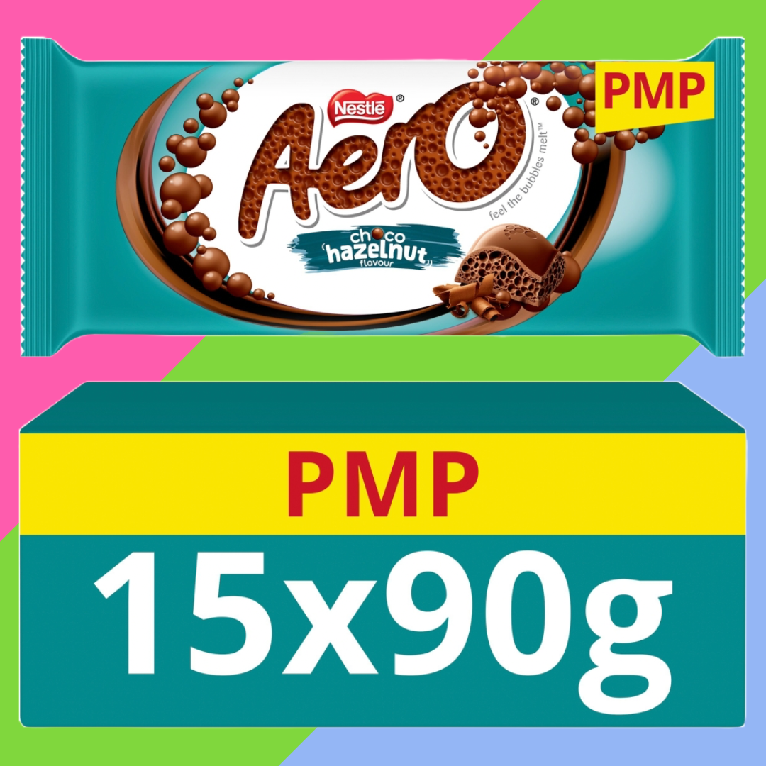 Aero Hazelnut Chocolate Sharing Bar 15x90g PMP £1.50