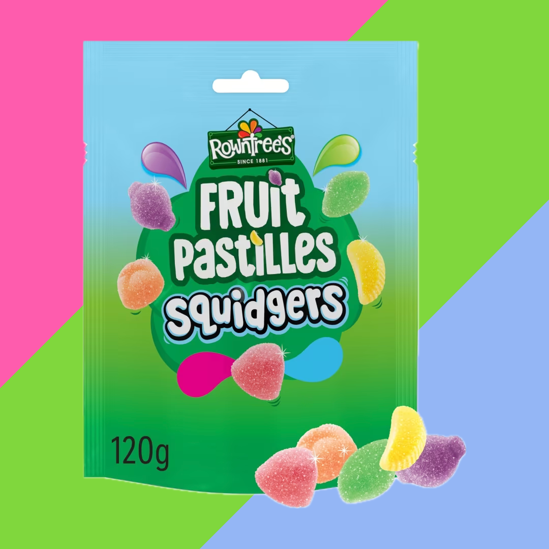 Rowntree's Fruit Pastilles Squidgers Sweets Sharing Bag 9x120g