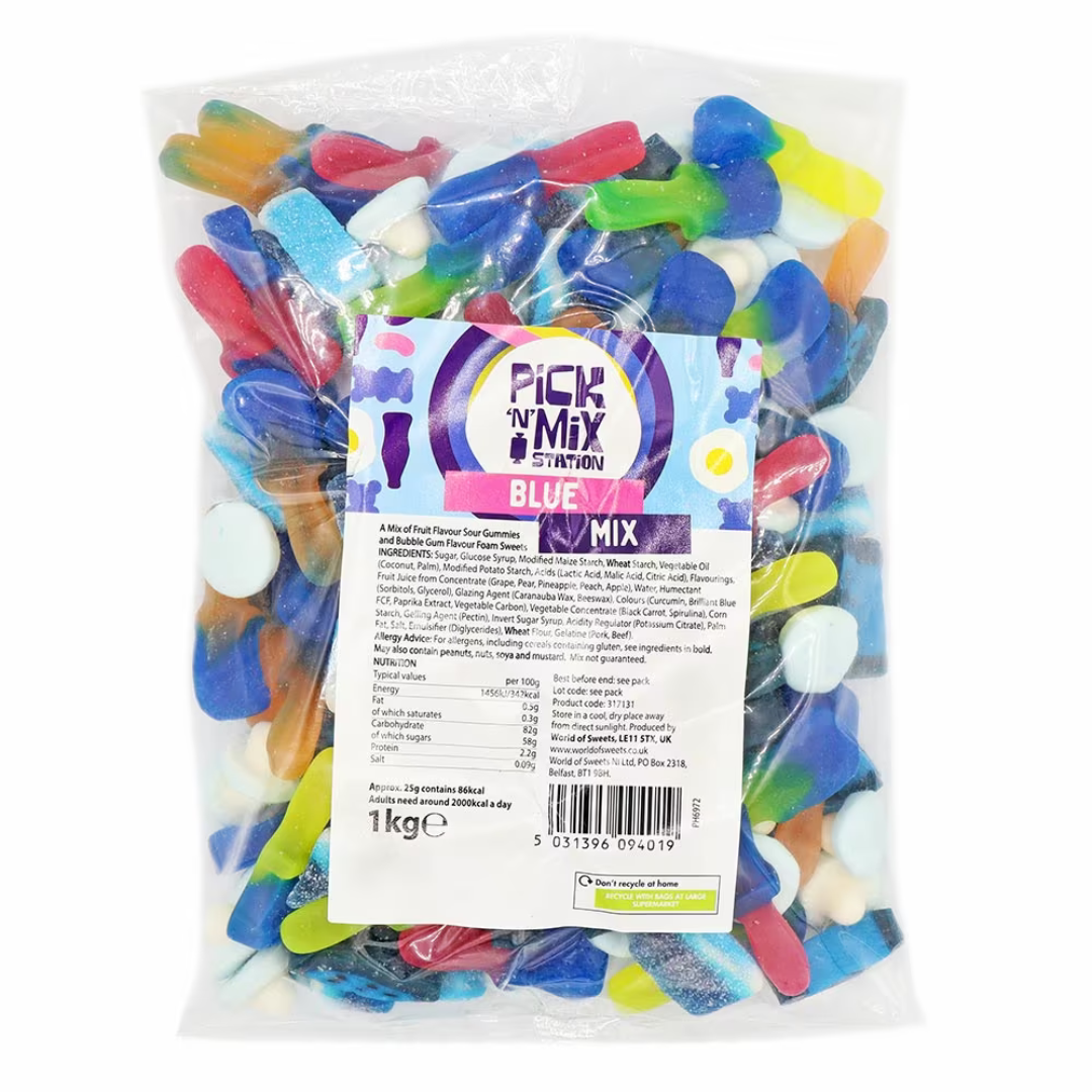 Pick n Mix Station Blue Mix 1kg Bag (KINGSWAY)