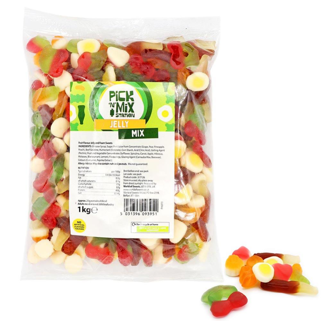 Pick n Mix Station Jelly Mix 1kg Bag (KINGSWAY)