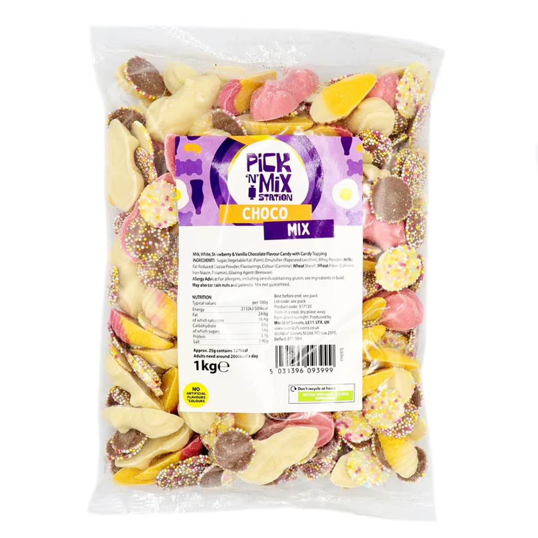 Pick n Mix Station Choco Mix 1kg Bag (KINGSWAY)