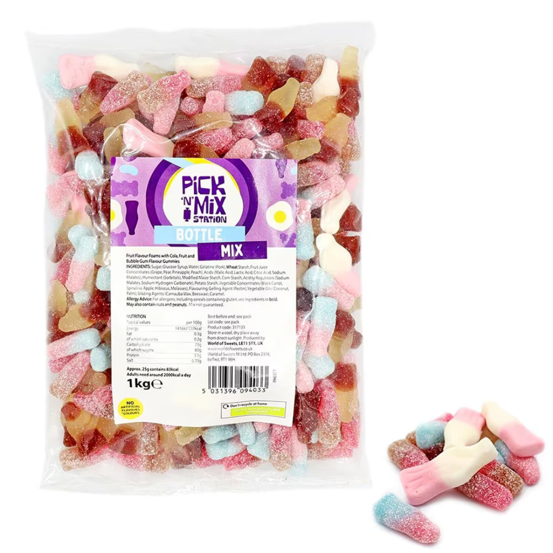 Pick n Mix Station Bottle Mix 1kg Bag (KINGSWAY)