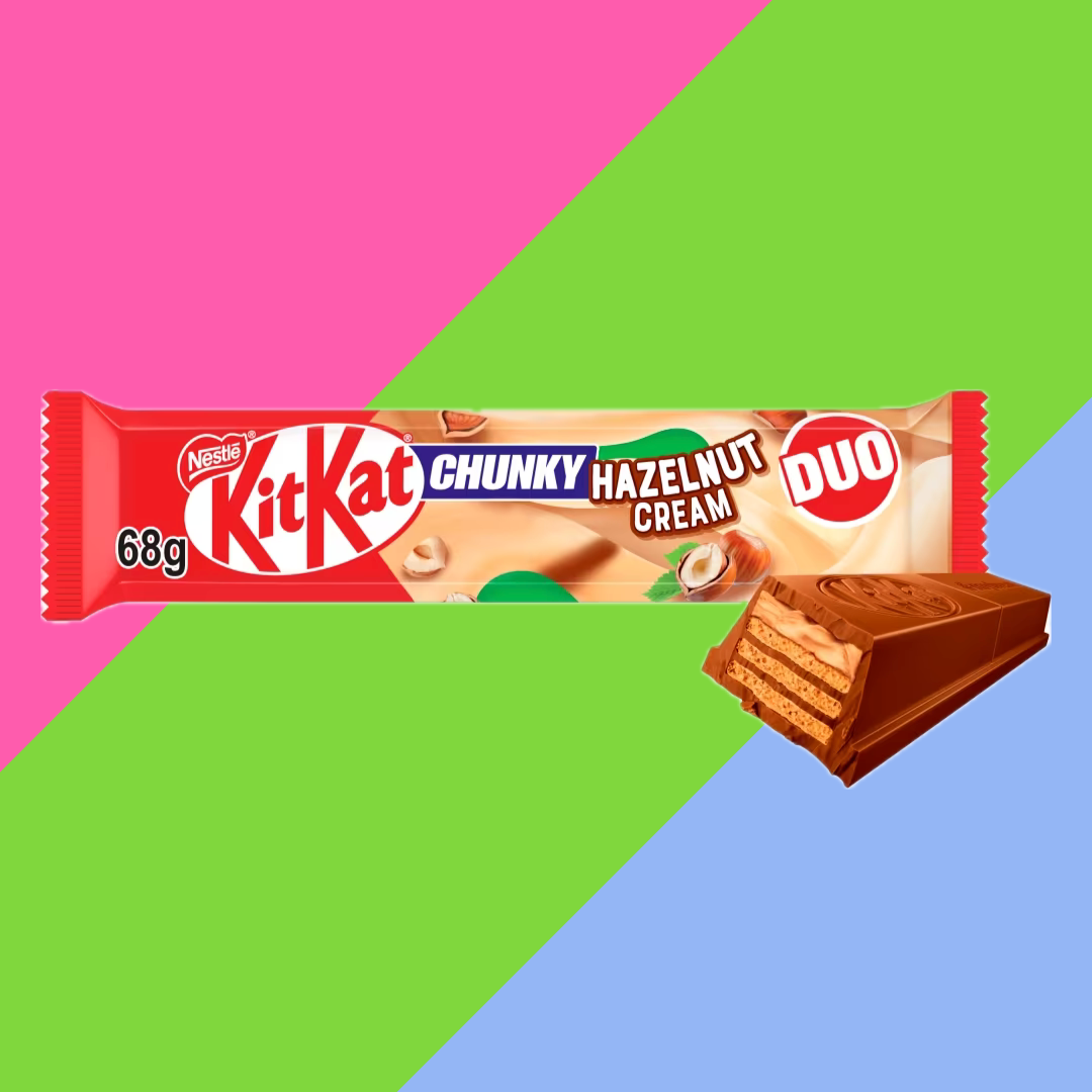 KitKat Chunky Duo Hazelnut Cream Chocolate Bar 24x68g