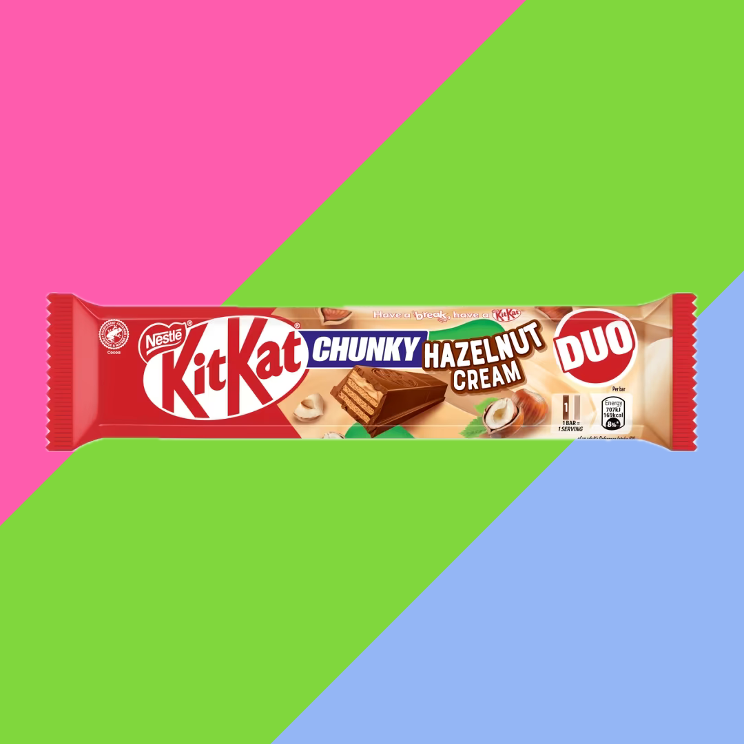 KitKat Chunky Duo Hazelnut Cream Chocolate Bar 24x68g