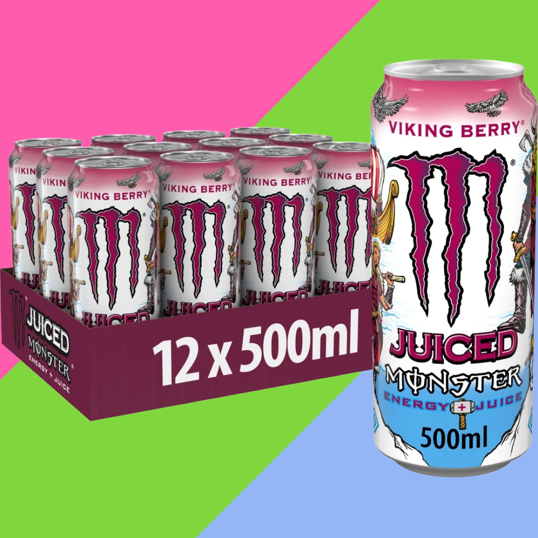 Monster Energy Drink Viking Berry 12x500ml PM £1.85 Can