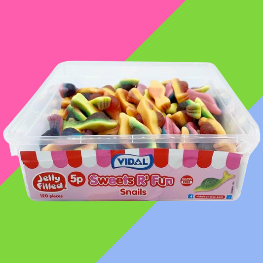 Vidal Jelly Filled Snails 5p Tub
