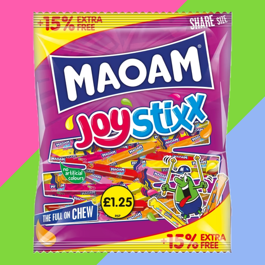 Maoam Joystixx Fruit & Cola Flavour Sharing Bag 14x161g £1.25 PMP + 15% Extra Free