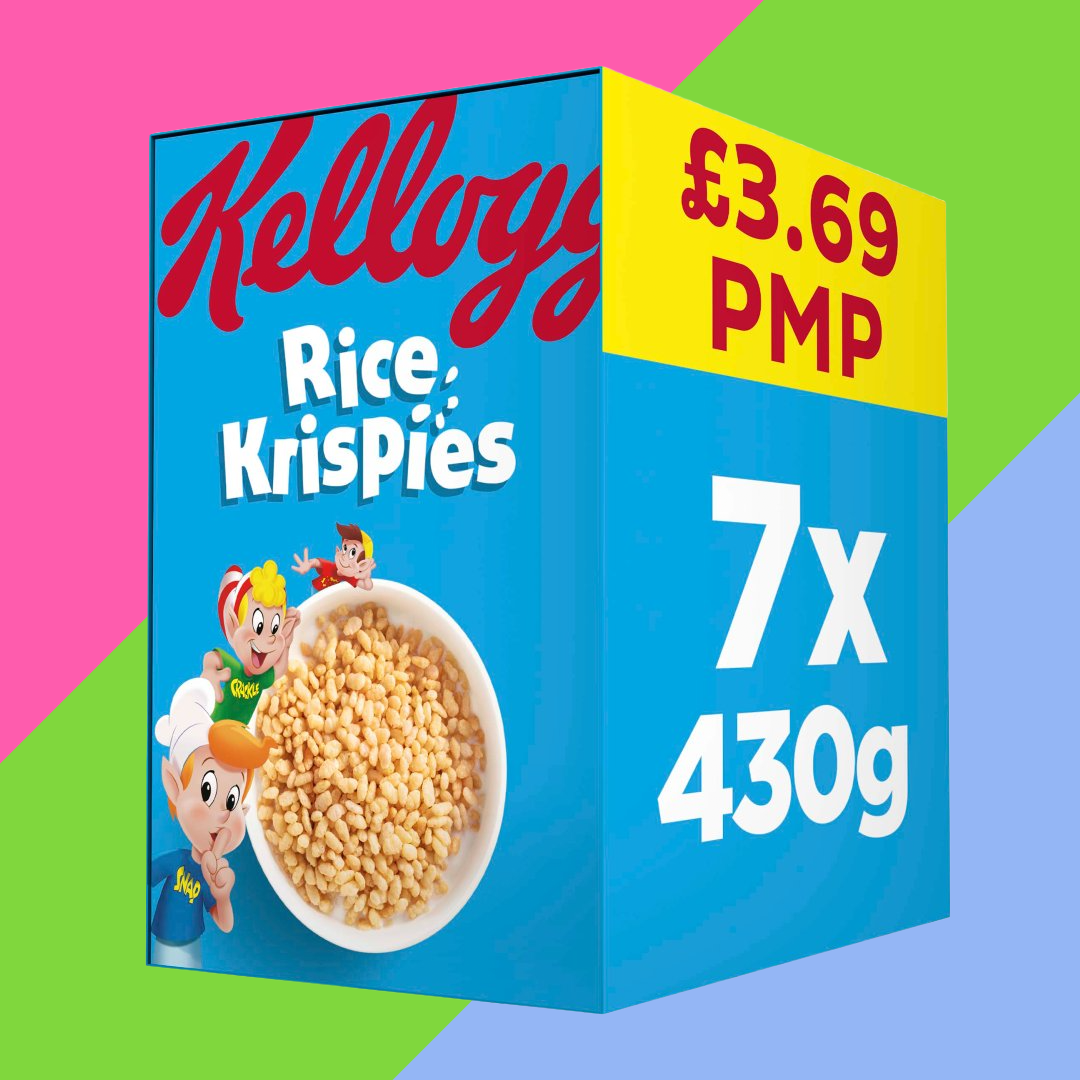 Kellogg's Rice Krispies Breakfast Cereal 7x430g Boxes