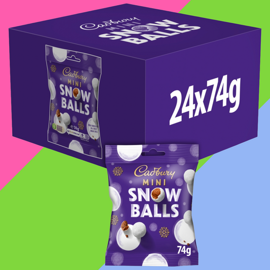 Cadbury Dairy Milk Chocolate Mini Snow Balls Bag 24x74g