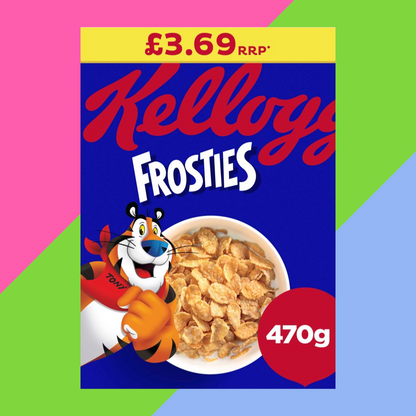 Kellogg's Frosties Breakfast Cereal 8x470g Boxes
