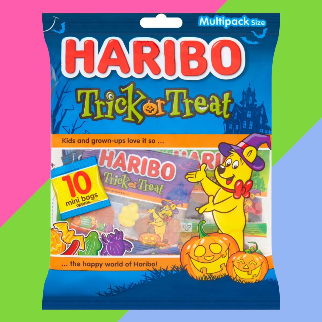 Haribo Trick or Treat Halloween Fruit Flavour Jelly & Foam Sweets Multipack 10x160g