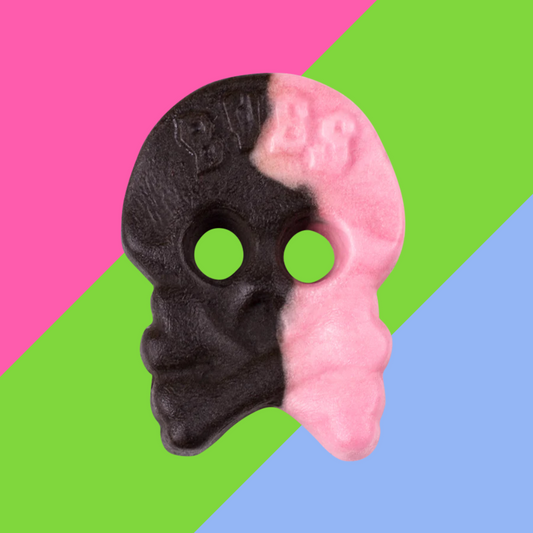 BUBS GODIS FOAM SKULLS RASPBERRY & LIQUORICE 2.8KG