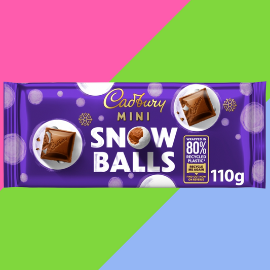 Cadbury Mini Snow Balls Chocolate Bar 20x110g
