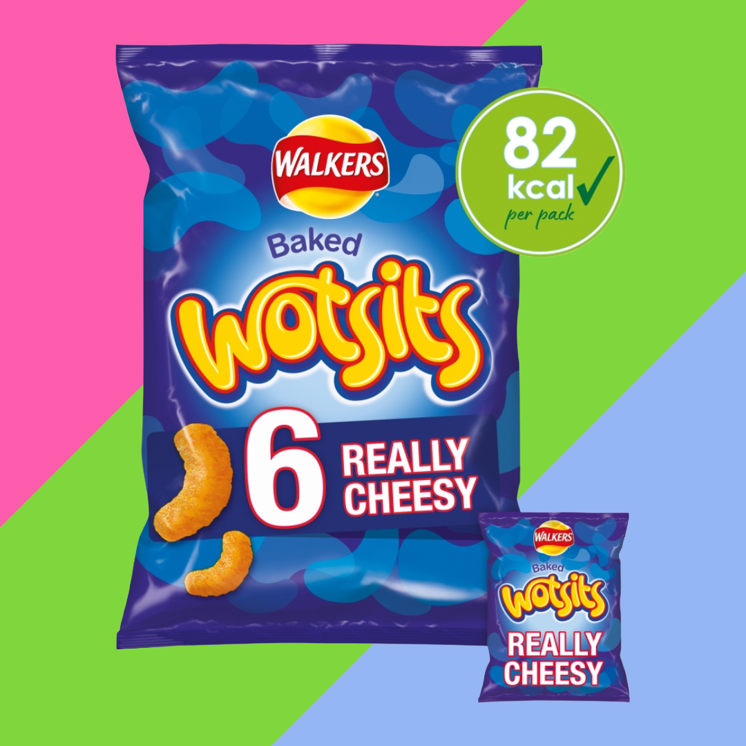 Walkers Wotsits Really Cheesy Snacks 6 Pack 12 x (6 x 16.5g)