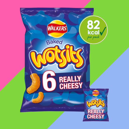 Walkers Wotsits Really Cheesy Snacks 6 Pack 12 x (6 x 16.5g)