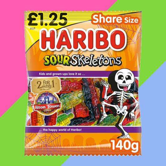 Haribo Sour Skeletons Bag 12x140g £1.25 PMP