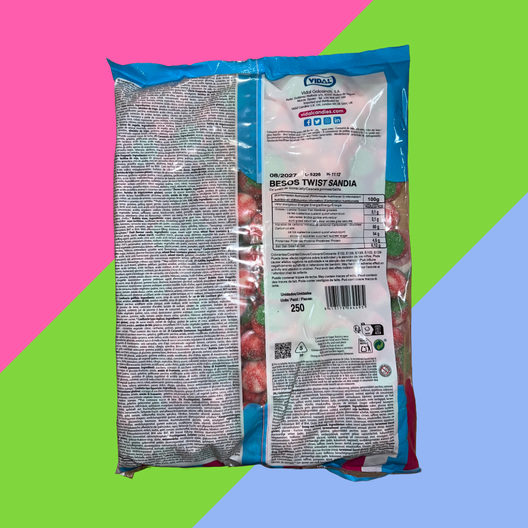 Vidal Jelly Twist Tarts 1.5kg Bag