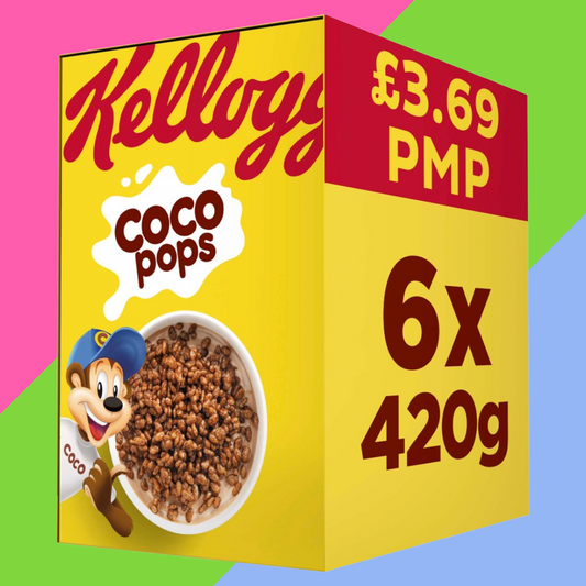 Kellogg's Coco Pops Breakfast Cereal 6x420g Boxes