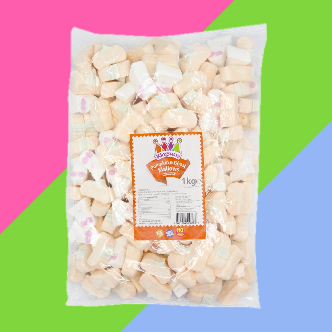 Kingsway Pumpkin & Ghost Marshmallows 1kg