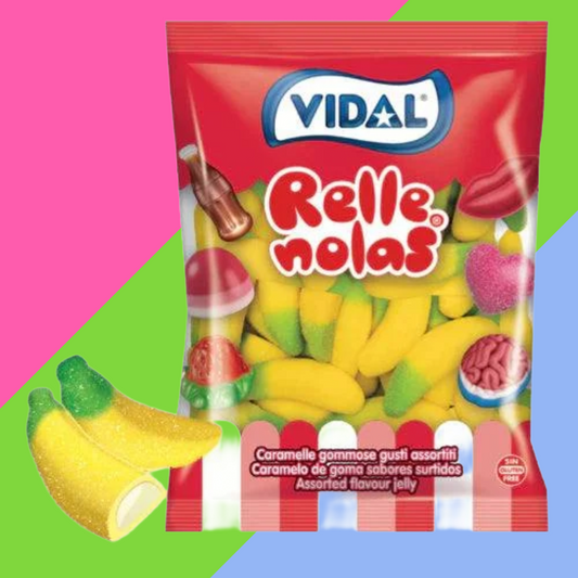 Vidal Jelly Filled Bananas 1kg Bag