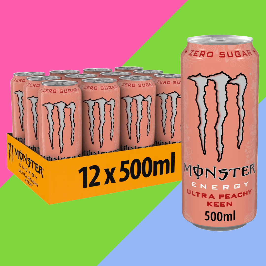 Monster Energy Drink Ultra Peachy Keen Zero Sugar 12x500ml PM £1.65