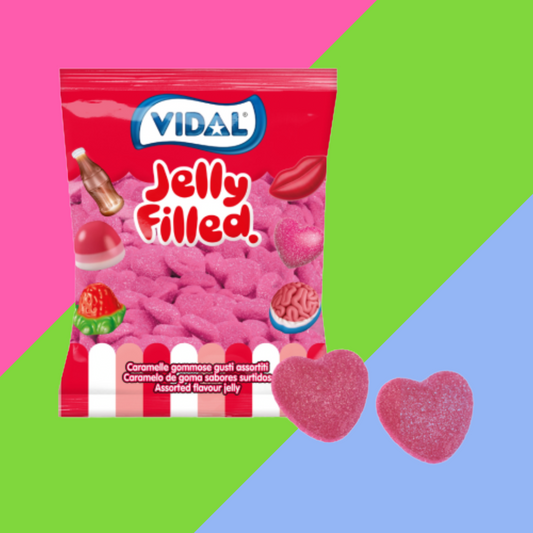 Vidal Shiny Red Strawberry Hearts 1kg