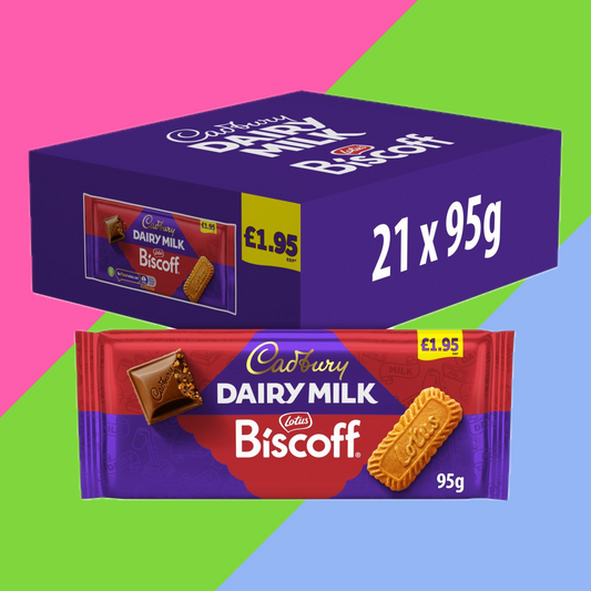 Cadbury Dairy Milk With Lotus Biscoff Chocolate Bar 21x95g £1.95 PMP