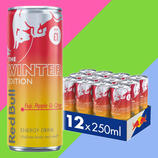 Red Bull The Winter Edition Fuji Apple & Ginger Energy Drink 12 x 250ml PM £1