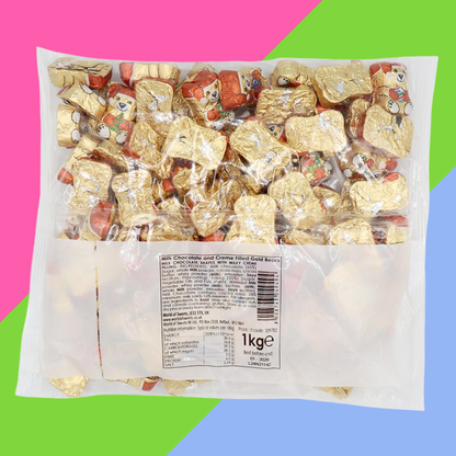 Milk Chocolate Creme Filled Gold Bears Bag 1kg