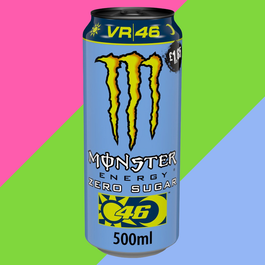 Monster Energy Drink Rossi VR46 Zero Sugar 12 x 500ml PM £1.65 Cans