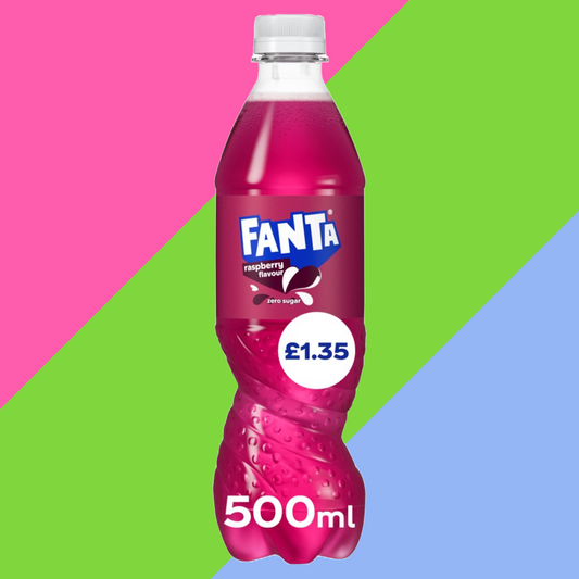 Fanta Raspberry Zero 12x500ml PM £1.35