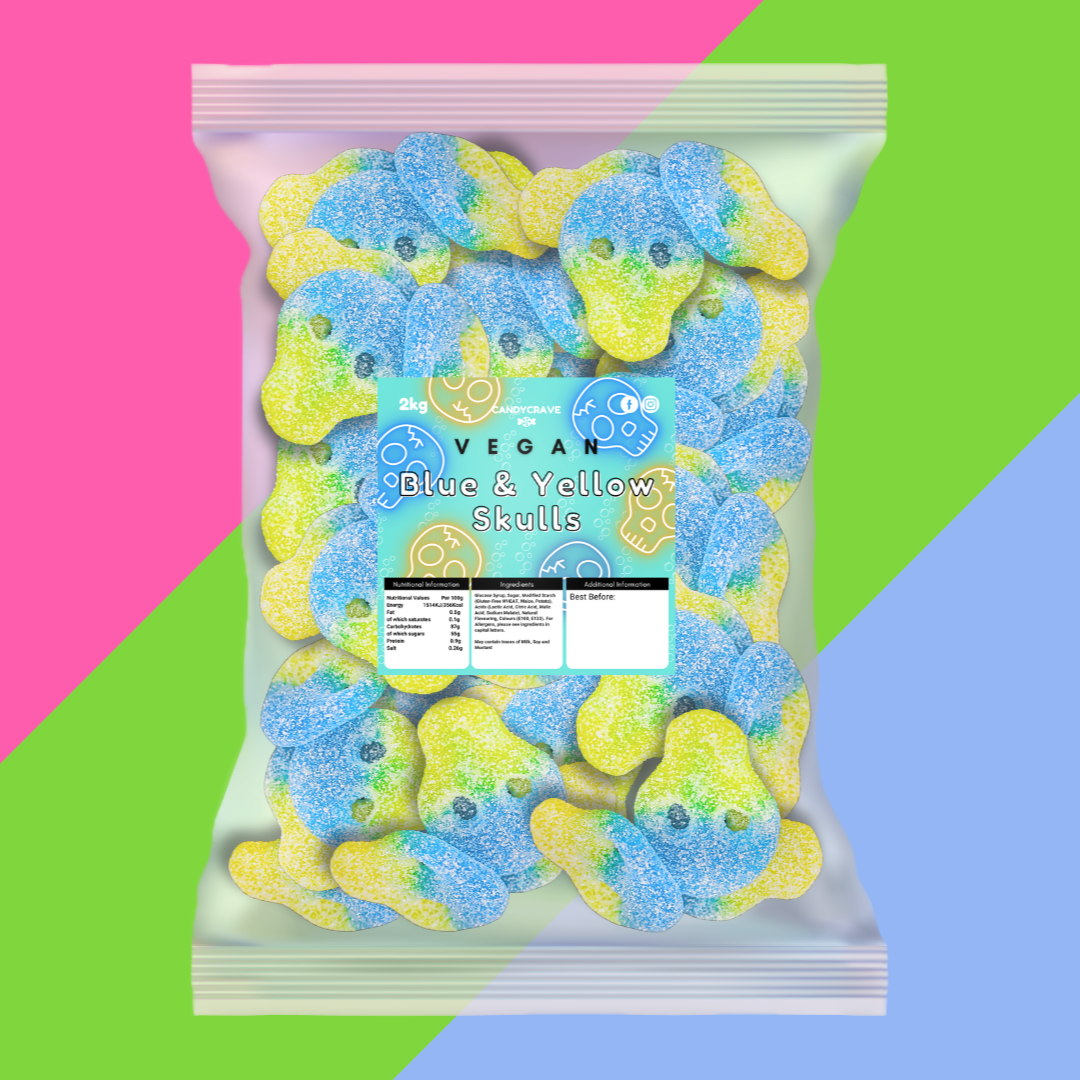 Candycrave Vegan Blue and Yellow Skulls 2kg