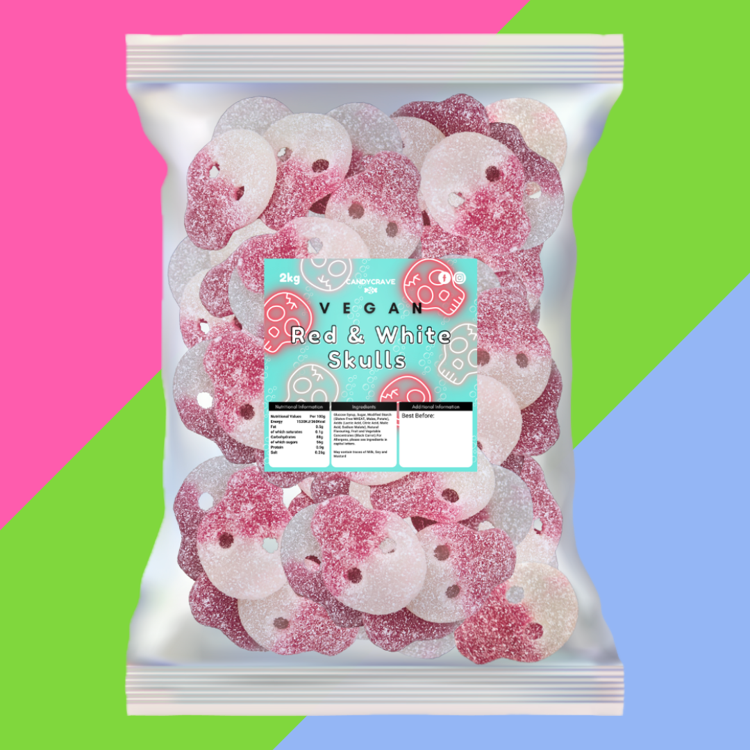 Candycrave Vegan Red and White Skulls 2kg