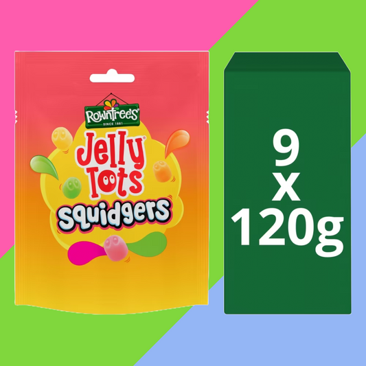 Rowntree's Jelly Tots Squidgers Sweets Sharing Bag 9x120g
