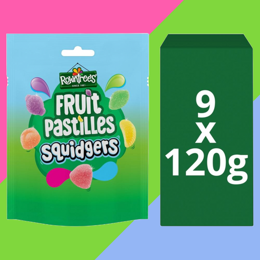 Rowntree's Fruit Pastilles Squidgers Sweets Sharing Bag 9x120g